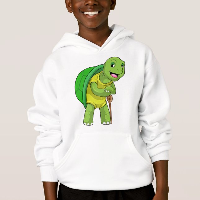 Turtle as Pensioner with Walking stick (Front)
