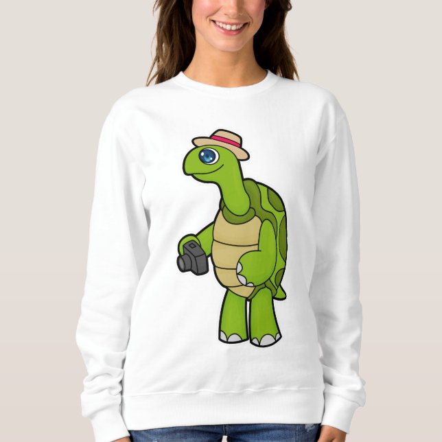 Turtle as Photographer with Camera Sweatshirt (Front)