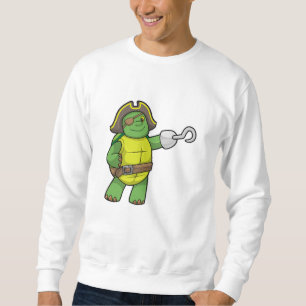 Turtle as Pirate with Hooked hand & Eye patch Sweatshirt