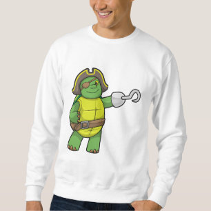 Turtle as Pirate with Hooked hand & Eye patch Sweatshirt