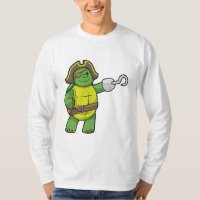 Turtle as Pirate with Hooked hand & Eye patch