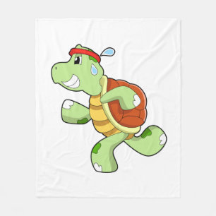 Turtle as Runner Fleece Blanket