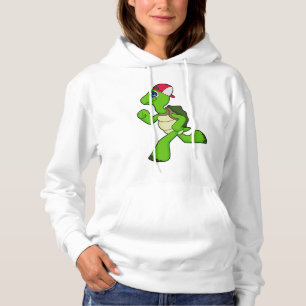Turtle as Runner with Cap Hoodie