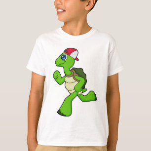 Turtle as Runner with Cap T-Shirt