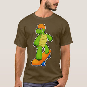 Turtle as Skateboarder with Skateboard Helmet T-Shirt