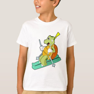 Turtle as Skier with Ski T-Shirt