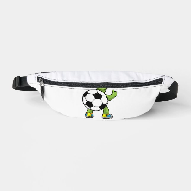 Turtle As Soccer Player With Soccer Ball Fanny Pack (Front)