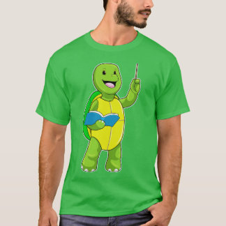 Turtle as Teacher with Book Pointer T-Shirt