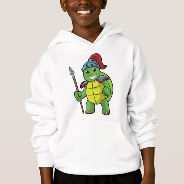 Turtle as Warrior with Spear & Helmet (Front)
