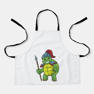 Turtle as Warrior with Spear & Helmet Apron
