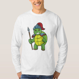 Turtle as Warrior with Spear & Helmet T-Shirt