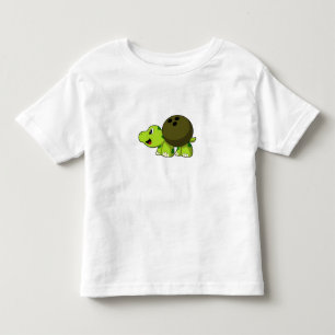 Turtle at Bowling with Bowling ball Toddler T-shirt