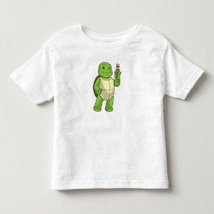 Turtle at Chess with Chess piece Pawn Toddler T-shirt