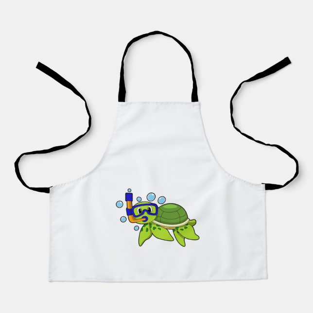 Turtle at Diving with Snorkel Apron (Front)