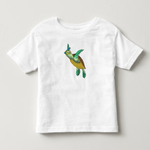 Turtle at Diving with Snorkel Toddler T-shirt