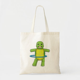 Turtle at Fitness with Fitness tires Tote Bag