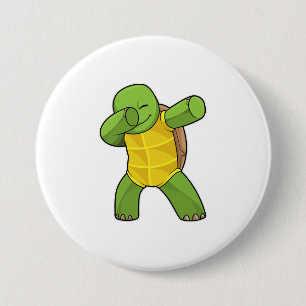 Turtle at Hip Hop Dance Dab 3 Inch Round Button