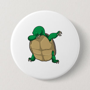 Turtle at Hip Hop Dance Dab 3 Inch Round Button