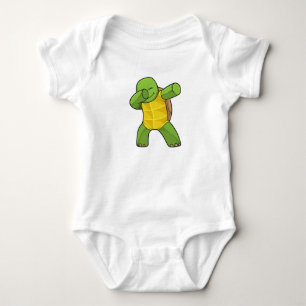 Turtle at Hip Hop Dance Dab Baby Bodysuit