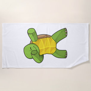 Turtle At Hip Hop Dance Dab Beach Towel