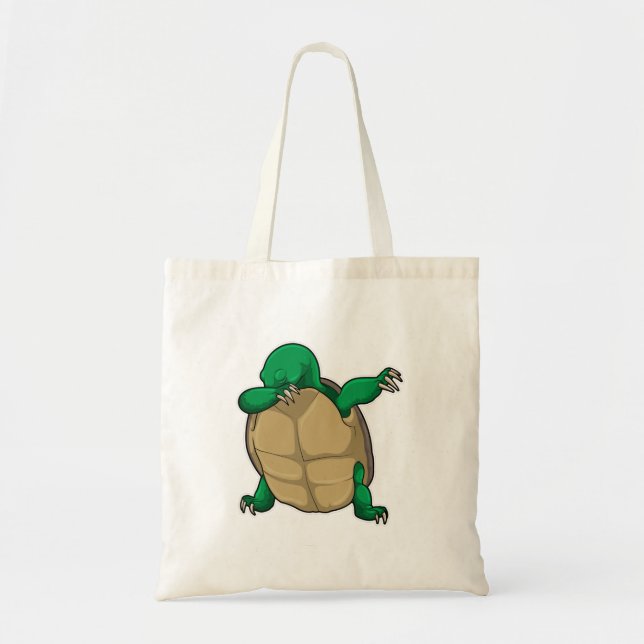 Turtle at Hip Hop Dance Dab Tote Bag (Front)