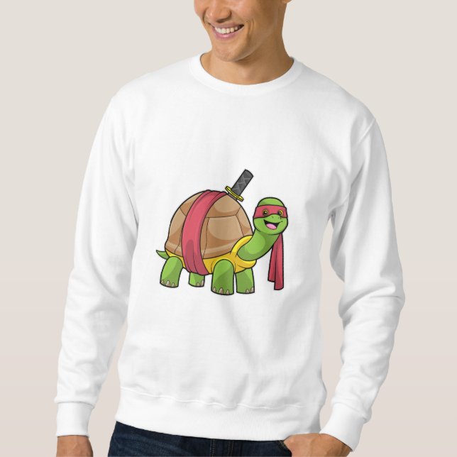 Turtle at Martial arts with Sword Sweatshirt (Front)