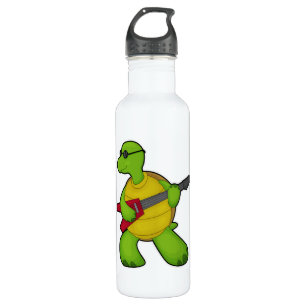 Turtle at Music with Guitar & Sunglasses 710 Ml Water Bottle