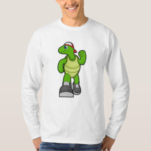 Turtle at Running with Cap T-Shirt
