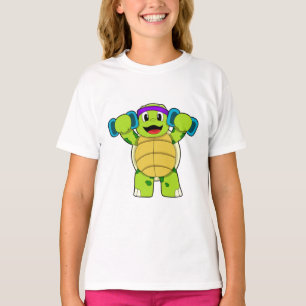 Turtle at Strength training & Dumbbells T-Shirt