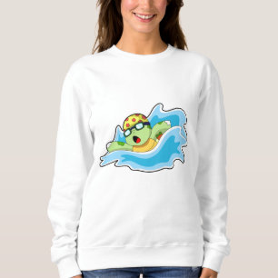 Turtle at Swimming in Water Sweatshirt