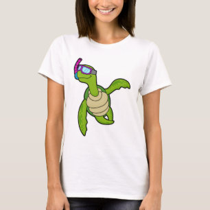 Turtle at Swimming with Snorkel T-Shirt