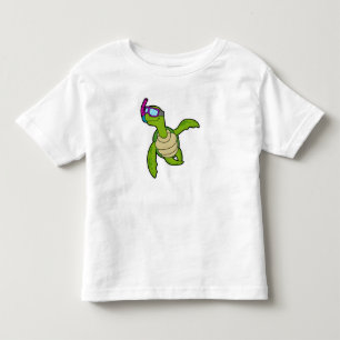 Turtle at Swimming with Snorkel Toddler T-shirt