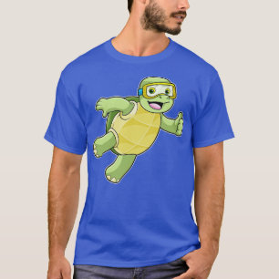 Turtle at Swimming with Swimming goggles T-Shirt
