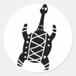 Turtle, Australian drawing(Aborigine) Classic Round Sticker