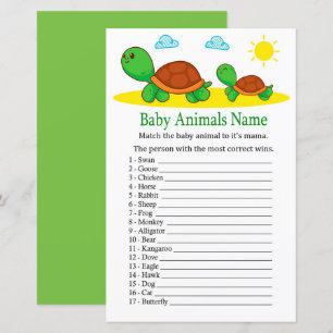 Turtle Baby Animals Name Game