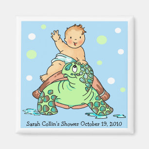 Turtle Baby Shower Girl Magnet
