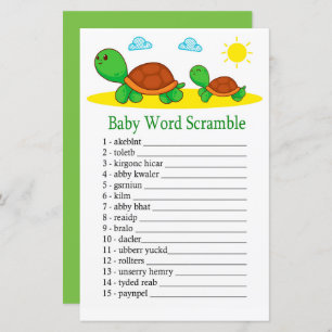 Turtle Baby word scramble game