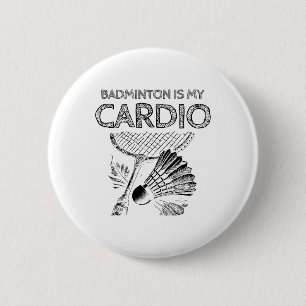 Turtle Badminton Player Shuttle Racket 1  2 Inch Round Button