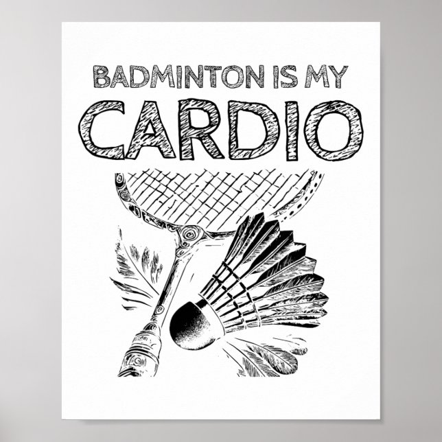 Turtle Badminton Player Shuttle Racket 1  Poster (Front)