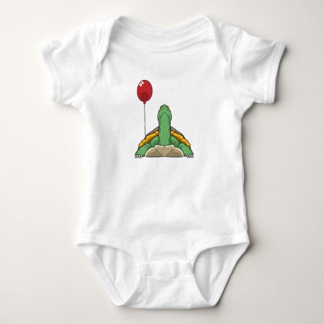 Turtle Balloon Baby Bodysuit (Front)