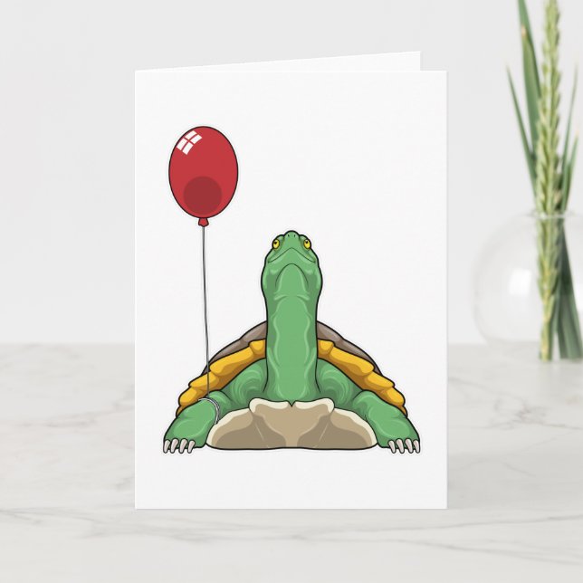 Turtle Balloon Card (Front)