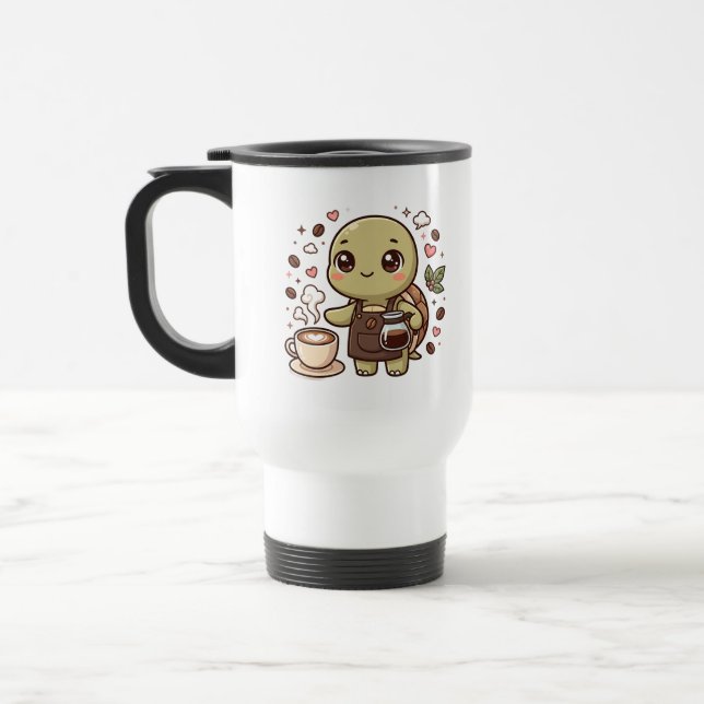 Turtle Barista Travel Mug (Left)