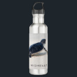 Turtle Beach Journey Personalized Name | Nature 710 Ml Water Bottle<br><div class="desc">This design features a baby turtle making it's way to the ocean after being born. Personalize by editing the text in the text box or delete text for no name. #turtle #sealife #ocean #seaturtle #leatherback #beach #sealife #personalized #name #kitchen #waterbottles #drinkware #gifts #addyourname</div>