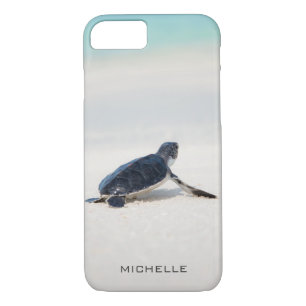 Turtle Beach Journey Personalized Name   Nature Case-Mate iPhone Case