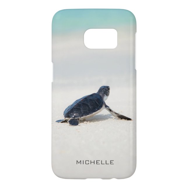 Turtle Beach Journey Personalized Name | Nature Case-Mate Samsung Galaxy Case (Back)