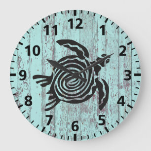 Turtle Beach Shabby Chic Large Clock