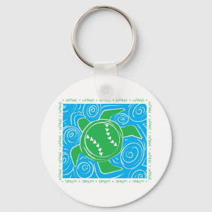 Turtle Beach Softball Keychain