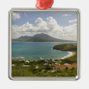 Turtle Beach, southeast peninsula, St Kitts, Metal Ornament
