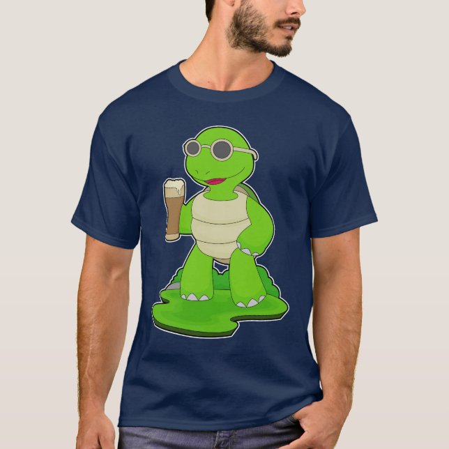 Turtle Beer mug Beer T-Shirt (Front)