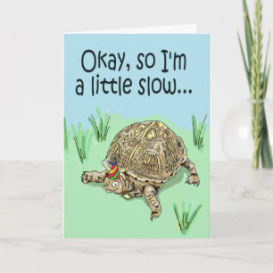 Turtle Belated Late Happy Birthday Card